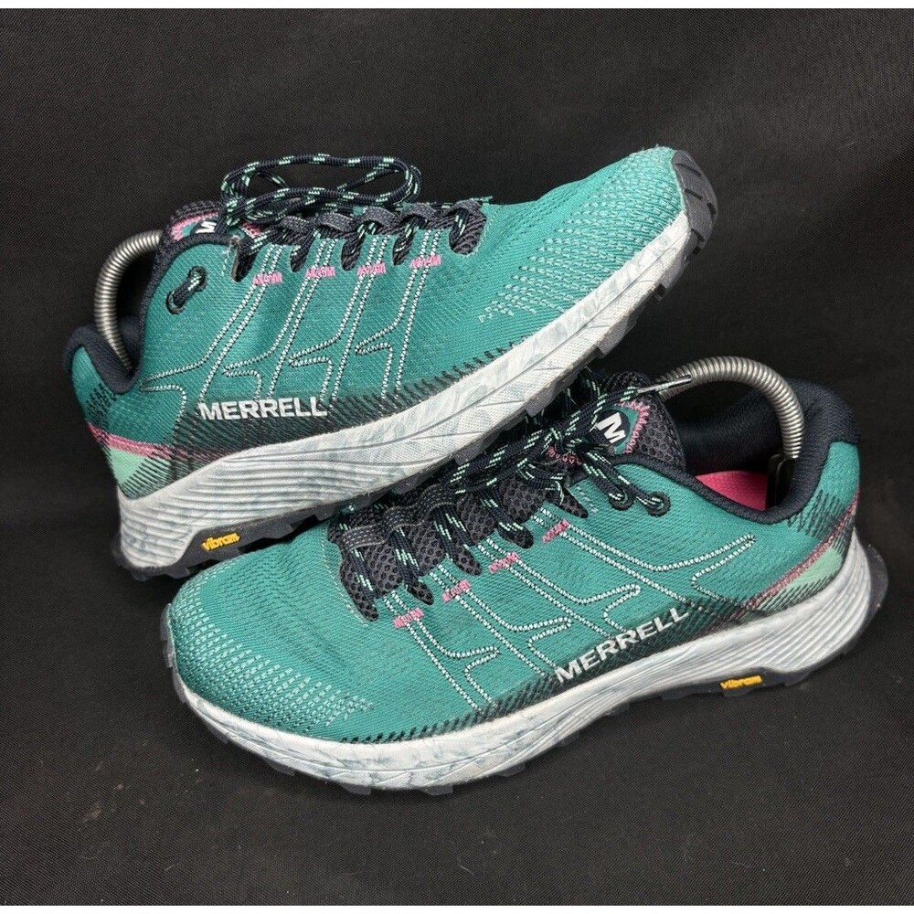 Merrell Moab Flight Hiking Shoe Womens Size 9.5 Outdoor Vibram Trail Teal